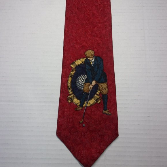 Hathaway Golf 100% Silk Necktie - Picture 1 of 3